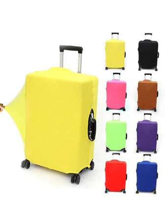 Luggage Protective Cover Travel Suitcase Elastic Dust-Proof Cover Solid Color Cover Travel Accessories