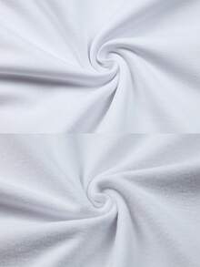 1 Set Women's White Turtleneck Thermal Underwear Set, Fashionable Design, Slim Fit, Warm & Comfortable, Elastic, Autumn/Winter Gift - White - View 6