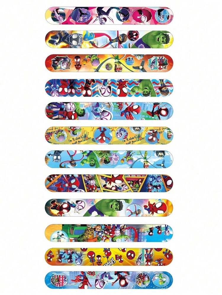 12 chiếc vòng tay phát sáng chủ đề siêu anh hùng, vòng tay  màu xanh lá cây, quà tặng tiệc tùng. - Nhiều màu - Xem 4