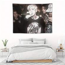 Lil Tapestries Love Peep Rapper Tapestry Wall Hanging Room Art Home Decoration Gift Bedroom Decor Living Room Door Curtain Balcony - Màu sắc hình ảnh - Xem 5