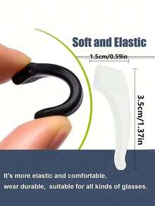 زوج/3 أزواج/5 أزواج من خطافات الأذن السيليكونية المانعة للانزلاق، أكمام ساق النظارات، مثبت إطار النظارات، قبضات شفافة، حامل النظارات، إكسسوارات النظارات