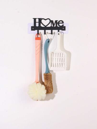 1pc Wall Mounted Key Holder Organizer With 4 Hooks, No Drilling Required, Space Saving Entryway Decor For Home And Apartment, Convenient Key And Small Item Storage, Perfect Back To School Essentials, Suitable For Hallway, Doorway Or Mudroom, Makes A Thoughtful Halloween And Christmas Gift, Elegant Minimalist Design To Match Modern Interiors, Easy No-Tools Setup