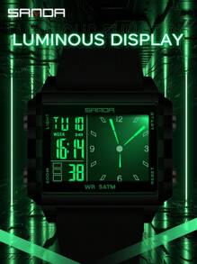 SANDA. SANDA 6273 Fashion Electronic Watches For Man Luminous Calendar Waterproof Clock Outdoor Sports Casual Ladies Digital Wristwatch - One Size - View 6