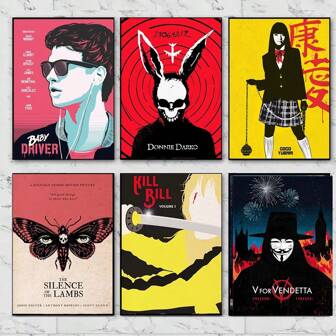 1 pieza Póster de arte de pared con marco opcional, arte minimalista de películas y televisión, póster de lienzo de arte de película clásica, impresión de imágenes retro, mural de bar para decoración del hogar y dormitorio, regalo, arte de pared con marco