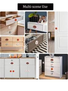 2/4pcs Football Shaped Single Hole Drawer Pulls, Suitable For Vanity, Stool, Cabinet, Security Door, Wardrobe, World Cup - Multicolor - View 11