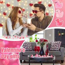 50 Pcs Mini Glitter Ducks Colorful Little Resin Ducks, Can Be Hidden Plastic Animal Figures, For Playhouse Miniature Playhouse Landscape Aquarium Decoration(Random Color)