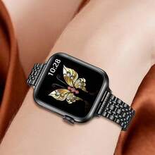 1条男女通用不锈钢表带，兼容 Series 1-9、Series 10、Series 11 Ultra、Series 2和SE，金色/银色可选，附带拆卸工具，方便调节。 - 黑色 - 查看 4