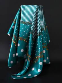 1 peça de cachecol moderno para todas as estações, cachecol quadrado estampado para mulheres, bandana feminina para uso diário, novo lenço de cabeça com proteção solar