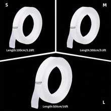 1 pieza/3 piezas Cinta adhesiva doble cara de alta resistencia, cinta adhesiva doble cara nano de alta viscosidad, no deja rastros al pegar artículos, no daña las paredes, con una fuerte viscosidad, talla grande duradera que los ganchos, cinta adhesiva doble cara lavable, cinta adhesiva doble cara impermeable reutilizable, cinta adhesiva doble cara transparente de uso intensivo lavable y súper resistente, tiras decorativas, se puede cortar. Cinta adhesiva nano removible, lavable y transparente de uso múltiple para pegar artículos en el hogar/oficina/coche.