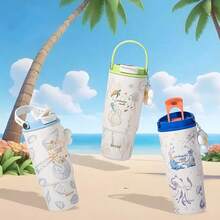 venture way Large Capacity Giant With Ceramic Inner Liner Straw Tons Of Double Water Cups Highly Attractively Internet Celebrity Ice Cups