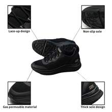 Skechers BOB'S SPORT系列女士休闲运动鞋，缓震日常旅行鞋117561-BBK - 全黑色 - 查看 6