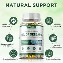 PSLALAE Oregano Oil Softgels - Helps Promote Intestinal And Digestive Health, Improve Absorption, And Boost Immunity And Energy Levels - 120pcs - 120粒膠囊 - 查看 5