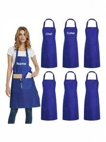 女士定制宽边涤纶围裙，个性化厨师烹饪厨房围裙，简约风格黑色带口袋围裙，加厚腰围裙，时尚家务厨房家居工作服，厨房用品，适合男女，烧烤，烹饪，厨房，父亲节礼物，防尘舒适的涤纶工作帽，适用于厨房、餐厅和工厂，适合母亲节生日周年纪念毕业婚礼爱情独特、多功能、高品质、定制家用手套 - 彩色 - 查看 8