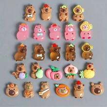 10/20/30 PCS Capybara,Resin Animals,Mini Capybara, Luminous Mini Capybara Resin Figurines,Perfect For Decorating Your Desk, Table Top, Mini Garden, Or As A Gift For Friends.