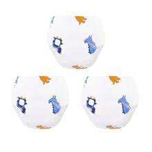 3/6Pcs Reusable Potty Training Pants, Washable Toilet Training Underwear With Cute Animal & Motivational Patterns, 4 Layers Absorbent, Machine Washable, Reusable Toddler Pants | Playful Pattern Pants | Durable Toddler Underwear - Multicolor - View 16