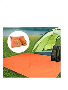 1pc Small Grid Beach Blanket, Oversized And Lightweight Pocket Sand Proof Blanket, Suitable For Large Picnic Mats On The Beach, Essential For Travel And Camping