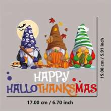 1pc/2pcs/3pcs - Halloween, Thanksgiving And Christmas Designs Heat Transfer Printing Patches, Suitable For DIY Customization On Canvas Bags, Denim, Backpacks, T-Shirts - Assorted Color Plastic Heat Press Stickers