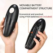 1 cái mở lon điện, xoay tự động một chạm, cắt mượt mà, không có cạnh sắc, tích hợp dụng cụ nâng nắp, phù hợp với hầu hết các loại lon, lý tưởng cho nhà bếp và cắm trại, sử dụng 4 pin AA (không bao gồm). - Nhiều màu - Xem 9