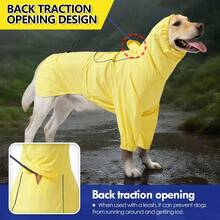 狗狗雨衣，防水防风，适合小型、中型、大型、超大型犬，反光透气全身速干雨衣 - 彩色 - 查看 4