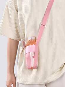 1 件便携式饮料瓶带、水杯/瓶托架、保温饮料容器肩带 - 彩色 - 查看 1