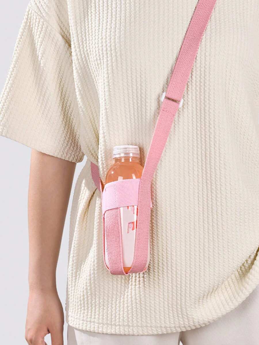 1 件便携式饮料瓶带、水杯/瓶托架、保温饮料容器肩带 - 彩色 - 查看 1