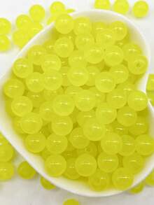 Ca. 60 Stücke 8mm klassische einfarbige Glasperlen für DIY Schmuckherstellung, geeignet für Armbänder, Halsketten, Alltagsmode