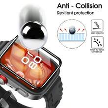 Accesorios compatibles con Watch Fit 4/4 Pro/Fit 3: Película protectora suave de borde curvo 3D, Funda protectora suave para Fit 4, Protector de pantalla - 3 piezas - Ver 5