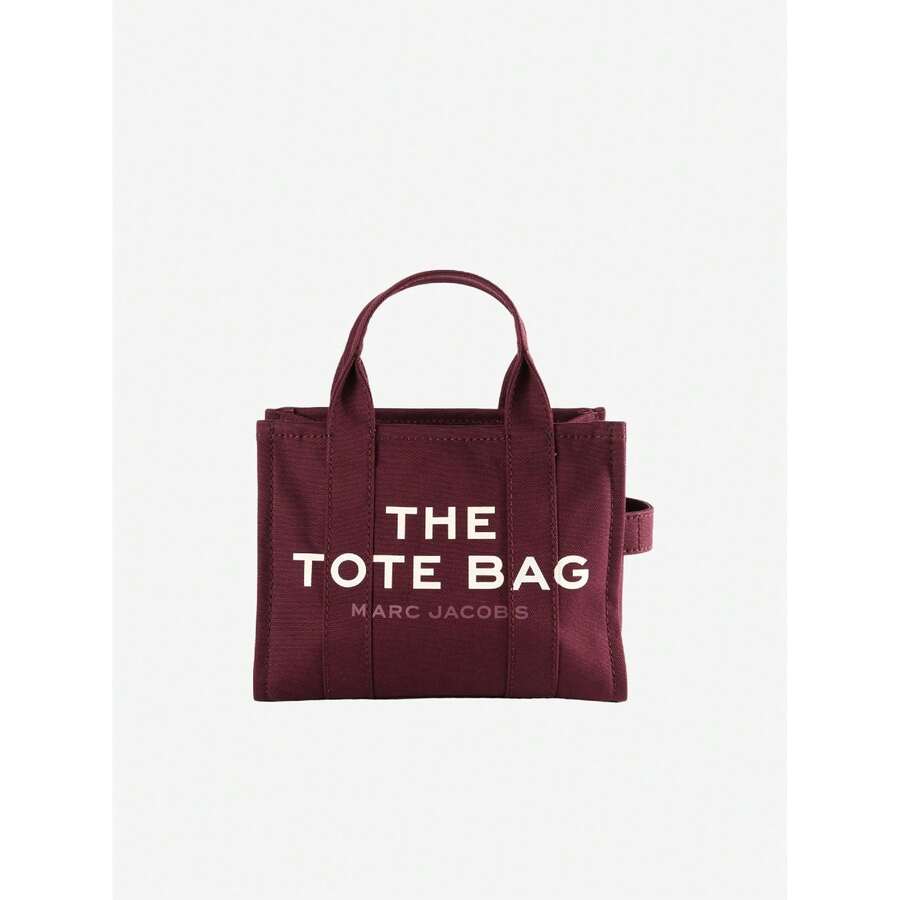 Marc Jacobs - Women Small Tote Bag Handbag Shoulder Bag Crossbody Tote Bag Square Bag Shopping Bag Embroidered Canvas Bag Mini Cute Adjustable Shoulder Strap Bag Gift For Women Daily Use Back To School New Fall Styles M0016493-510 Christmas Gift Bolsas Bolsos - 510 深梅色 - 查看 1