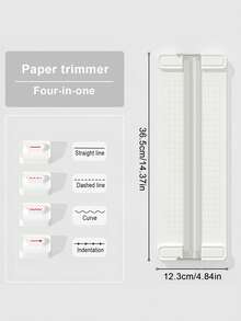 1pc A3/A4 Portable Paper Trimmer, Easy-To-Use Precision Cutting Tool For School, Home And Office - Durable Plastic Material