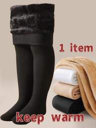 1 Stück Kinder Ballett Strumpfhose, Pilling-resistent, verstärkt, weiß, professionelle Tanzleggings für Mädchen, warm & bequeme Skinny Hose