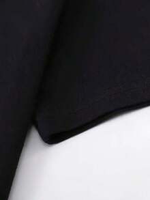 Plus Size Women's Zombie Mummy Graphic T-Shirt - Round Neck T-Shirt With Drip Letters And Sunset Graphics Regular Fit Casual Top Suitable For Everyday Outdoor Leisure T-Shirt Suitable For All Seasons. Graphic Tees Men Shirts Streetwear White Shirt Black Shirt - 黑色 - 查看 2