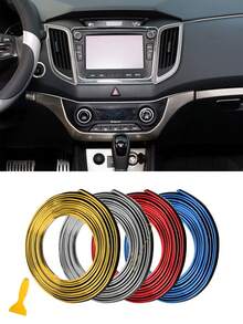 Flexible Car Interior Decorative Trim Strip, Dashboard And Door Edge Decorative Cover Panel, Universal Car Styling - one-size - View 6