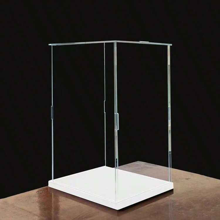 Display Case For Collectibles Assemble Clear Acrylic Box Alternative Glass Case For Display Action Figures Home Storage & Organizing - White - View 5