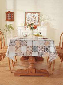 Prostokątny obrus z tworzywa PVC charakteryzuje się prostym i modnym nadrukiem. Jest w 100% wodoodporny, olejoodporny i łatwy w czyszczeniu. Nadaje się do salonów, kuchni, na zewnątrz, na festiwale, imprezy, spotkania itp.