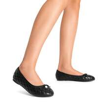 Women Elegant Ballet Flats Decor With White Pearl Comfortable Round Toe Flat Shoes For Work And Causal Wearing - màu đen - Xem 6
