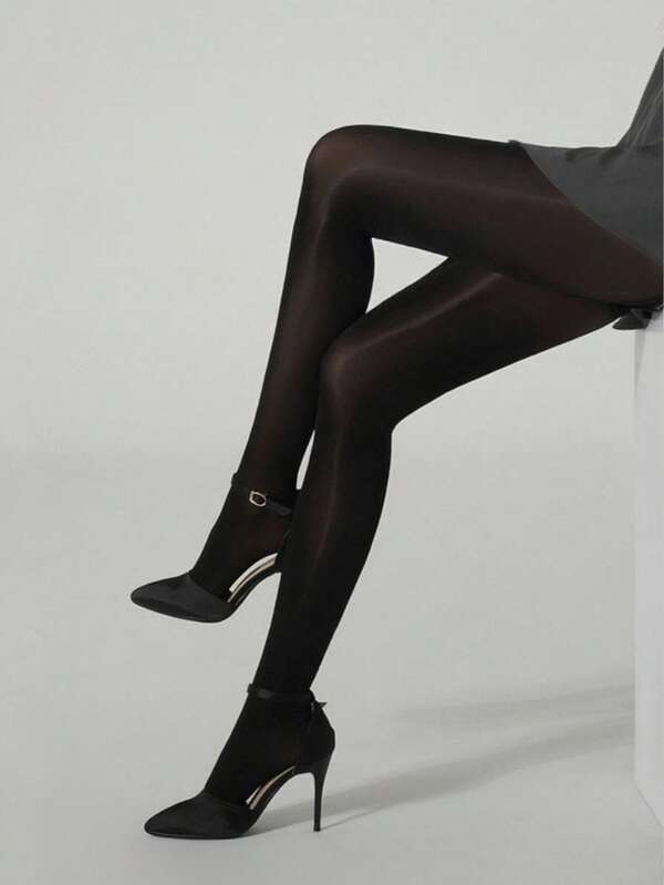 1pc Women's Glossy Shiny Pantyhose, Waterproof Anti-Snag Silky Stockings