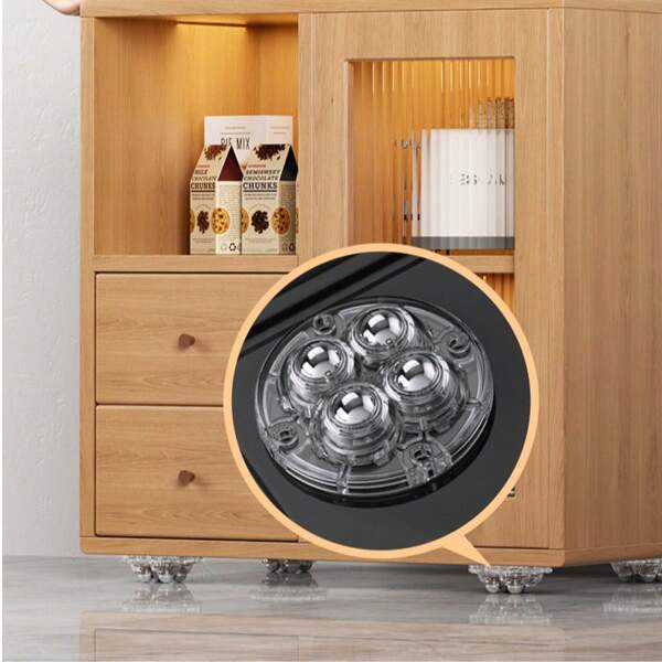 4 Universal Wheels With No Drilling And Adhesive Ball Pulleys For Furniture, Home Appliances, Swivel Chairs, Silent Mobile Base Accessories