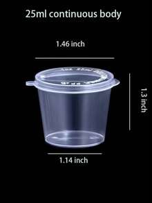 25/50pcs Disposable Sauce Cups With Lids, Takeout Dipping Sauce Containers For Chili, Garlic, Pickles, Passion Fruit Dip