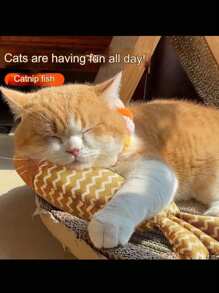 1pc Cat Toy Catnip Fish Pet Chew Bite Toys For Cats Funny Interactive Soft Simulation Fish Kitten Training Playing Toy Cat Supplies