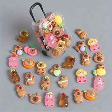 10/20/30 PCS Capybara,Resin Animals,Mini Capybara, Luminous Mini Capybara Resin Figurines,Perfect For Decorating Your Desk, Table Top, Mini Garden, Or As A Gift For Friends.