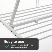 Telescopic Clothes Drying Racks - White - View 2