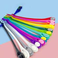 Colorful Elastic No-Tie Shoelaces, Silicone Material Shoelaces, Round Head Elastic Shoelaces Without Tying, Multi-Color Matching, Personalized Fashion Shoelaces, Suitable For Various Shoes