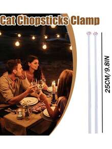 3双猫爪筷子 - 1双可爱猫爪印可重复使用轻便防滑筷子，猫咪主题趣味礼物，猫咪爱好者的理想之选 - 彩色 - 查看 11