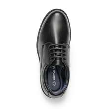 Boys' Classic Lace-Up Oxfords, Comfortable 2.5-Inch Thick Sole Fashion Shoes, Lightweight MD Outsole For Kids (Toddler/Little Kid) - Black - View 10