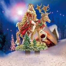 1 Stück Weihnachts-Elch-Prinzessin Geschenk für Kinder, Acryl Dekorative Gartendeko. Keramik Dekoration. Gartendeko Requisiten. Weihnachtsdekoration Meisterwerk