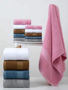 1条轻薄浴巾，白色长方形，70*140厘米，成人男女通用，游泳、沐浴、裹身浴巾；或34*74厘米手巾、34*34厘米手帕，速干、吸水、柔软，适用于浴室、厨房、旅行、节日礼物、健身房、海滩、酒店、沙龙、户外淋浴，美容院、酒店运动、家居用品、毛巾、护肤浴巾。 - 白色 - 查看 6