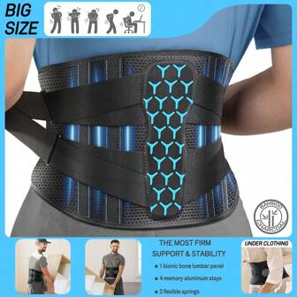 Ergonomic Back Brace For Lower Back – Adjustable Lumbar Support Belt With 3D Padding, For Men & Women