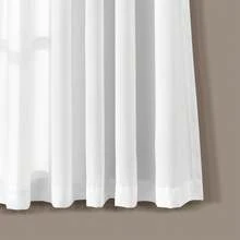 Lush Decor Avery Window Curtain Panels White 54x63+2 Set Halloween-Fall Decor-Room Decor - 白色 - 查看 5