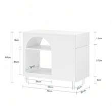 Storage Cabinet Side Cabinet Sofa Side Table End Table White W70 X D35 X H60cm FBT135-W - White - View 5