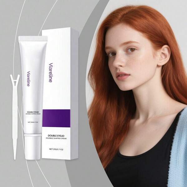 Double Eyelid Invisible Shaping Cream 20g, Lightweight Texture Dry Fast Breathable Non Sticky Natural Looking Long Lasting Hold